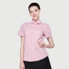 women pink grid shirts 